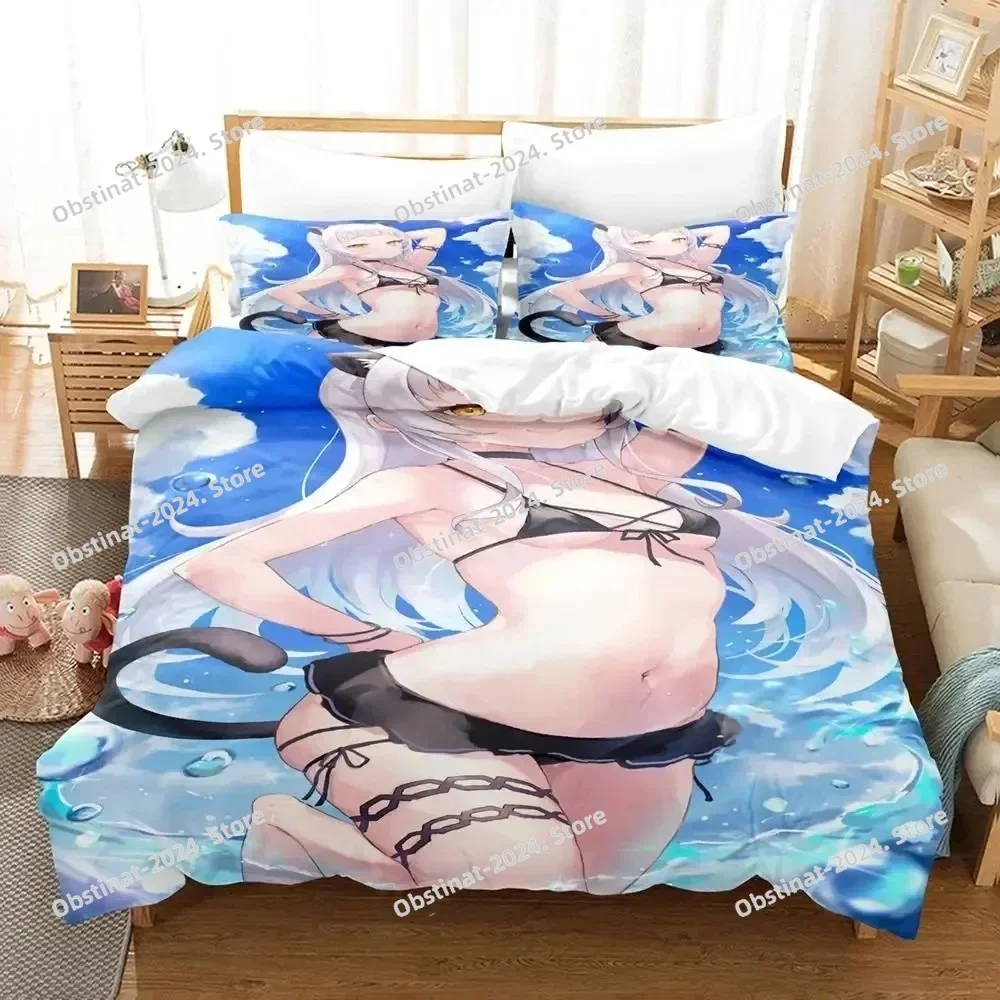 

3D Print Anime Murasaki Shion Bedding Set Printed Duvet Cover Pillowcase Single Double Style Queen King Size Sets