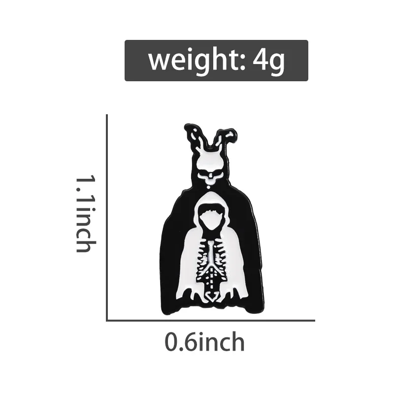 Эмалированная брошь в готическом стиле, брошь в виде мультяшной фильмы