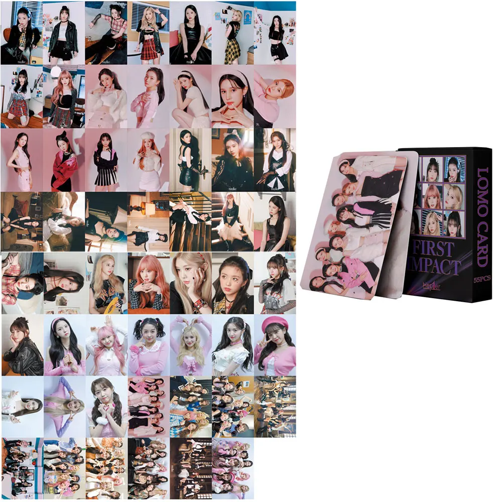 Imagem -03 - Kpop Kep1er Lomo Cartões Photocard Kep1er Conjunto de Cartões de Impressão de Fotos Coleção de Fãs 55 Pcs