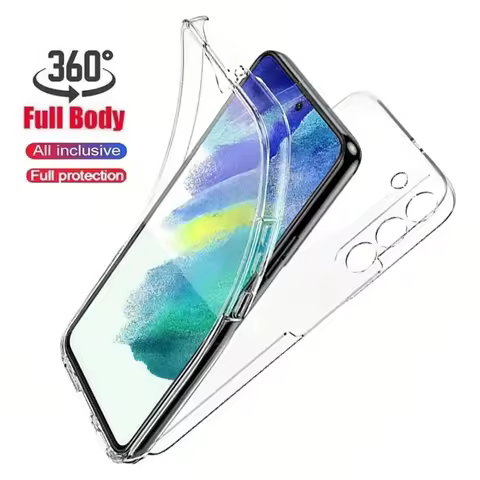 Clear 360 Full Wrap Phone Case for Samsung Galaxy S25 S24 Ultra S23 S22 S21 Transparent Back Cover