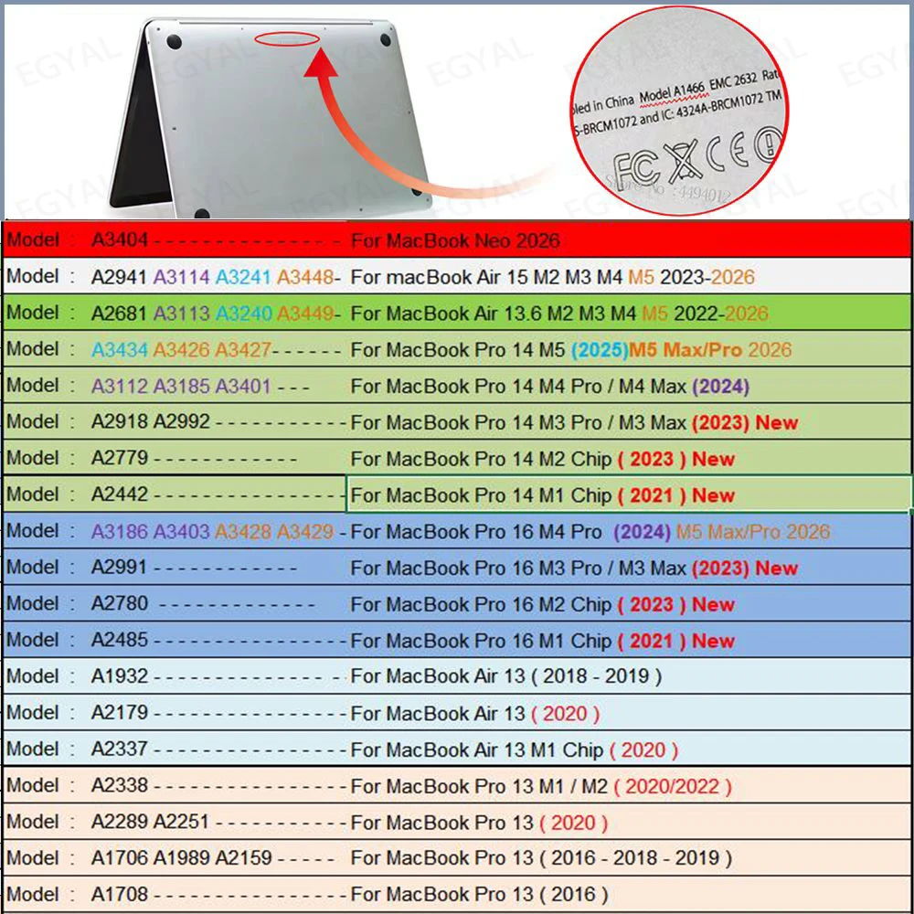 Leopard Laptop Case for MacBook Neo 13 2026 A18 model A3404 Hard Cover for MacBook Air13 15 A3448 Pro14 16 M1 M2 M3 M4 M5 Case