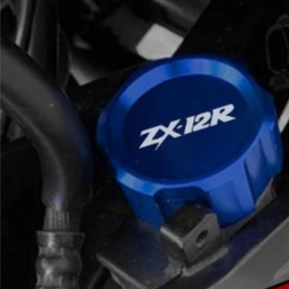 

Motorcycle For KAWASAKI Ninja ZX12R ZX-12R 2000 2001 2002 2003 2004 2005 2006 Brake Fluid Cylinder Master Reservoir Cover Cap