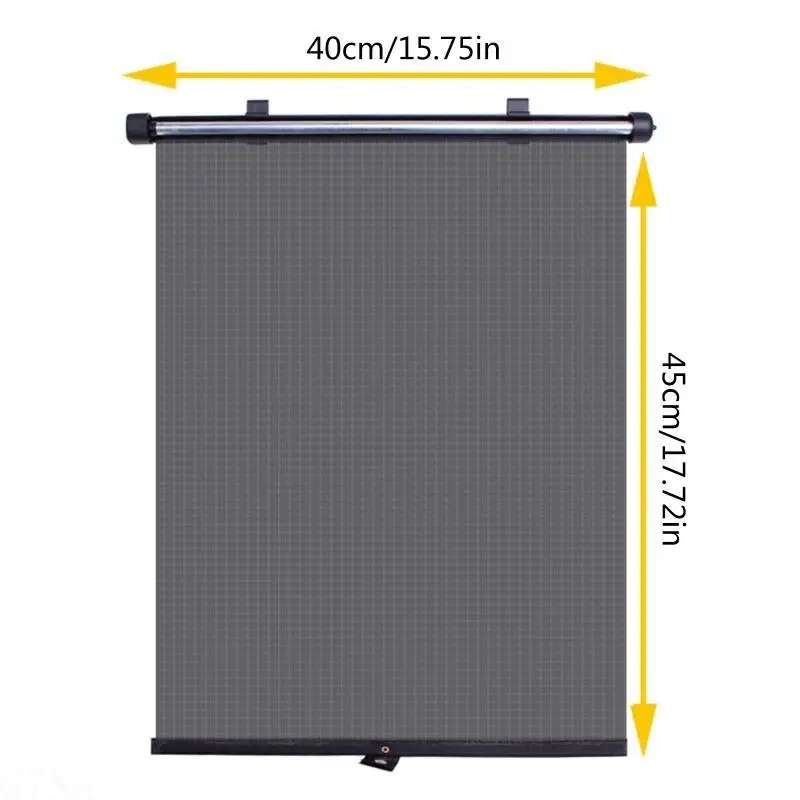 G7NA 2x Auto Vorne Hinten Fenster Sonnenschutz Rollvorhang für Sonnenblende für Schutz – Detail 6