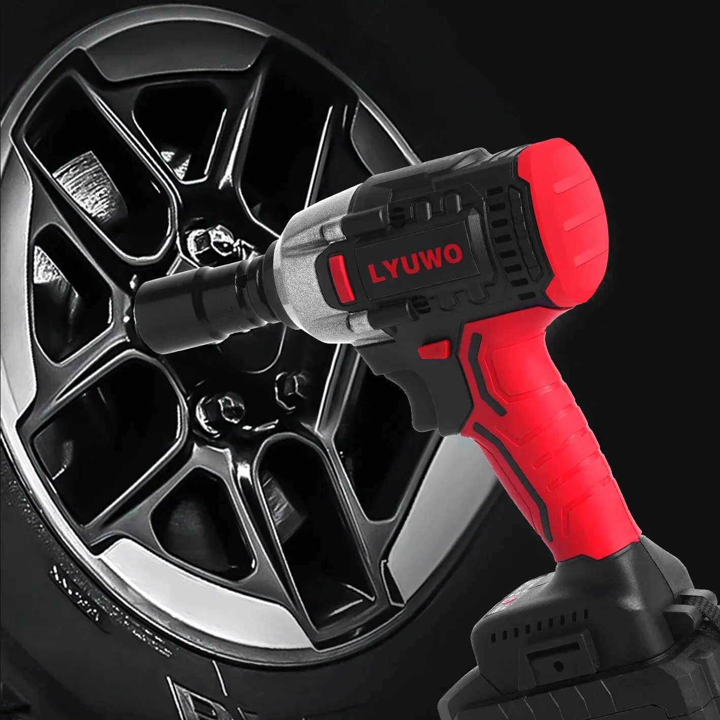 LYUWO Brushless Electric Wrench, High Torque Socket, Scaffolder, Charging Electric, Special Lithium Impact Wrench For Automotive