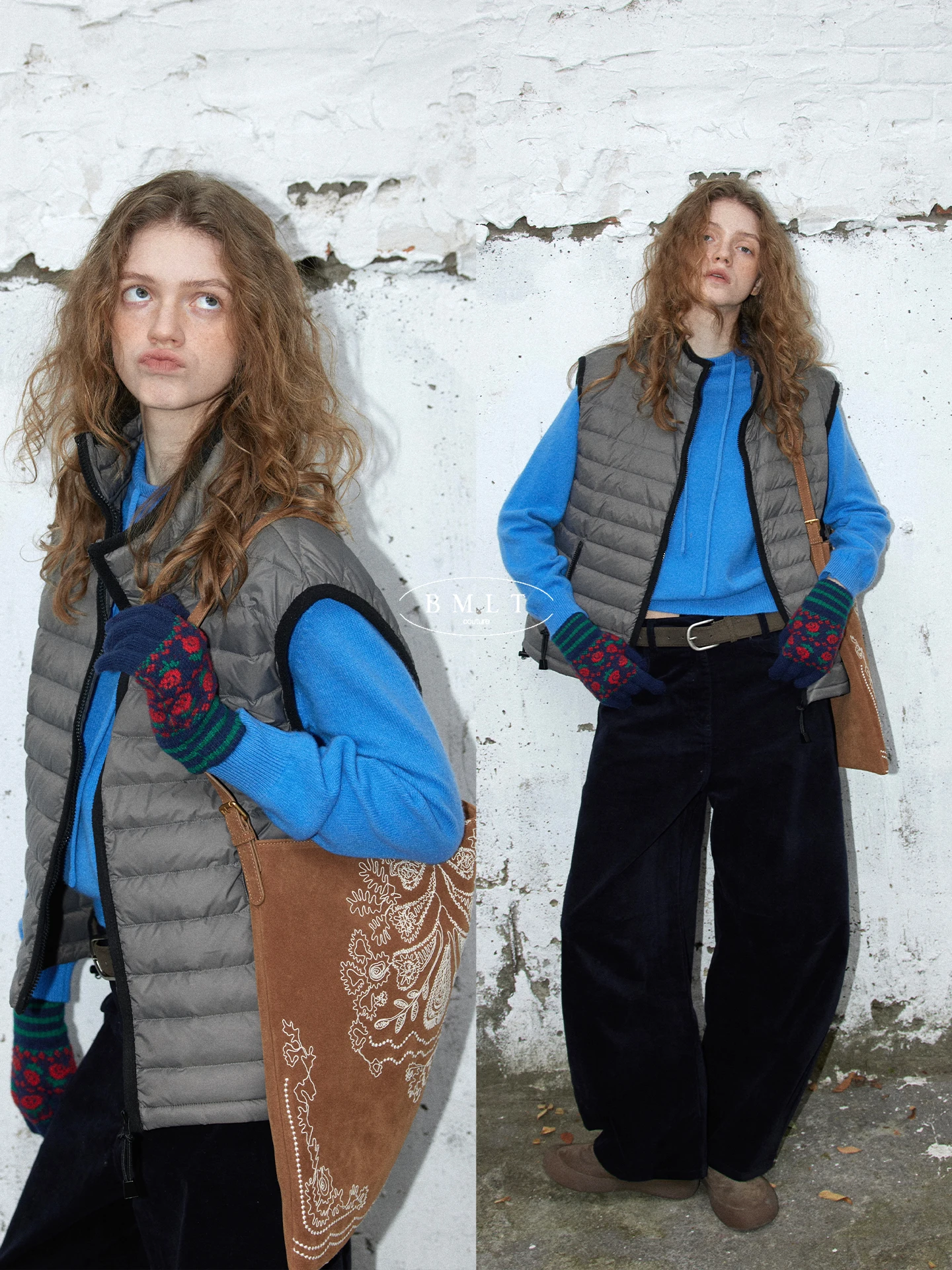 

BMLT Korean Sle White Du down Vest Lightweight Warmth Stand Collar Svel Outerwear for Autumn Winter Commute