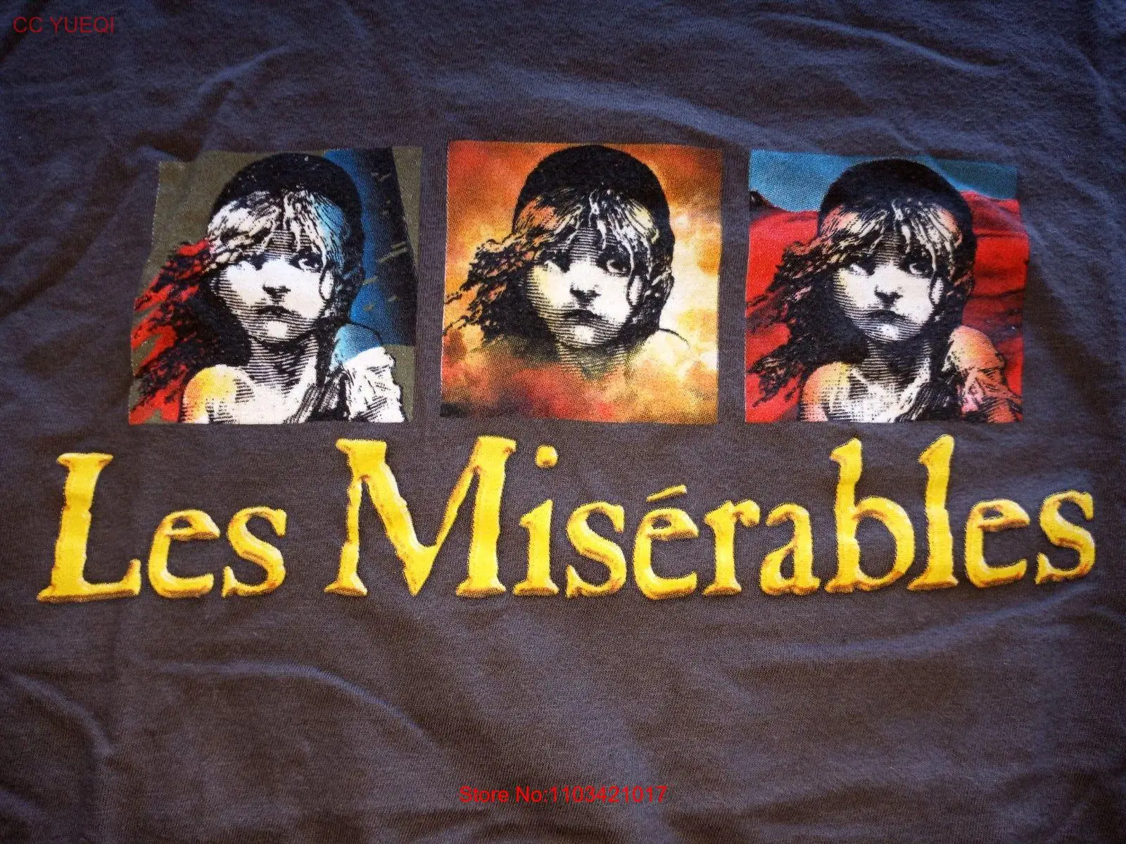 VINTAGE LES MISERABLES T SHIRT..SIZE MEDIUM W SHRINKAGE..20 PITS