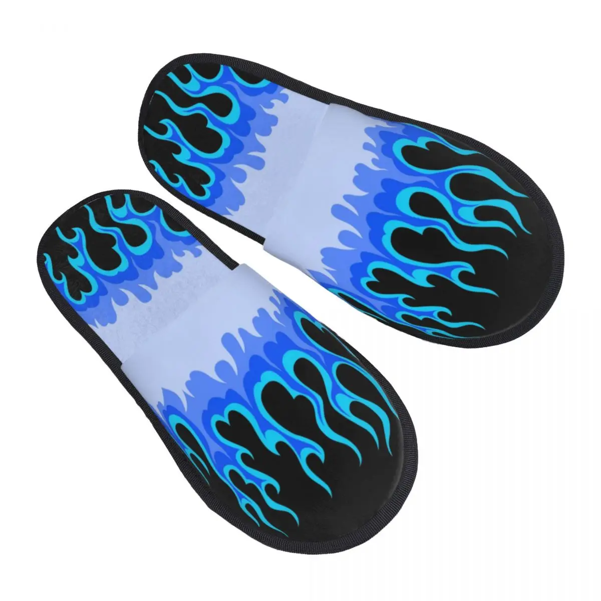 

Женские синие тапочки с принтом на заказ, горячие домашние тапочки Fire Racing Flames, уютные теплые пушистые тапочки из пены с эффектом памяти, домашняя уличная обувь