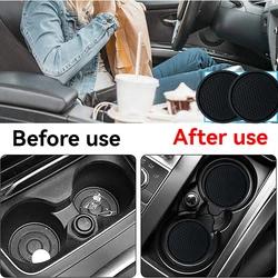 Black Car Auto Cup Holder Anti Slip Insert Cars Coasters Mat Pads Interior Accessories Universal Fits Perfectly For Most Cups