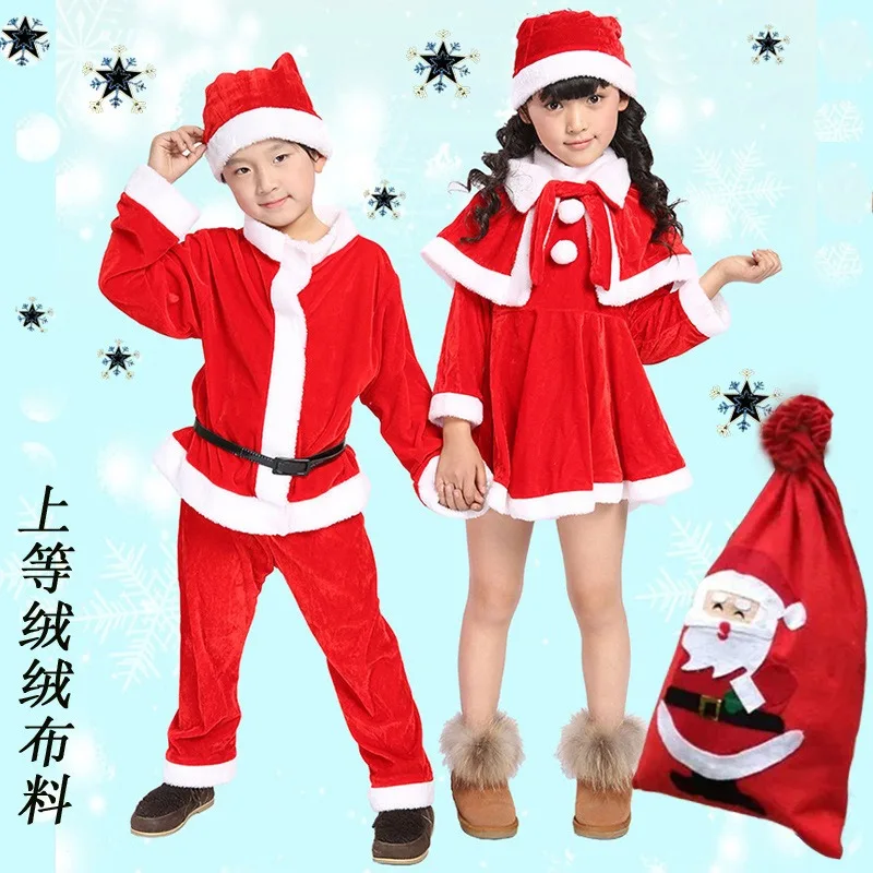 Christmas Kids Boy Girl Santa Claus Costume Suit Christmas Suit Kids Gift New Year Children's Clothing Dress Set Toddler Girl