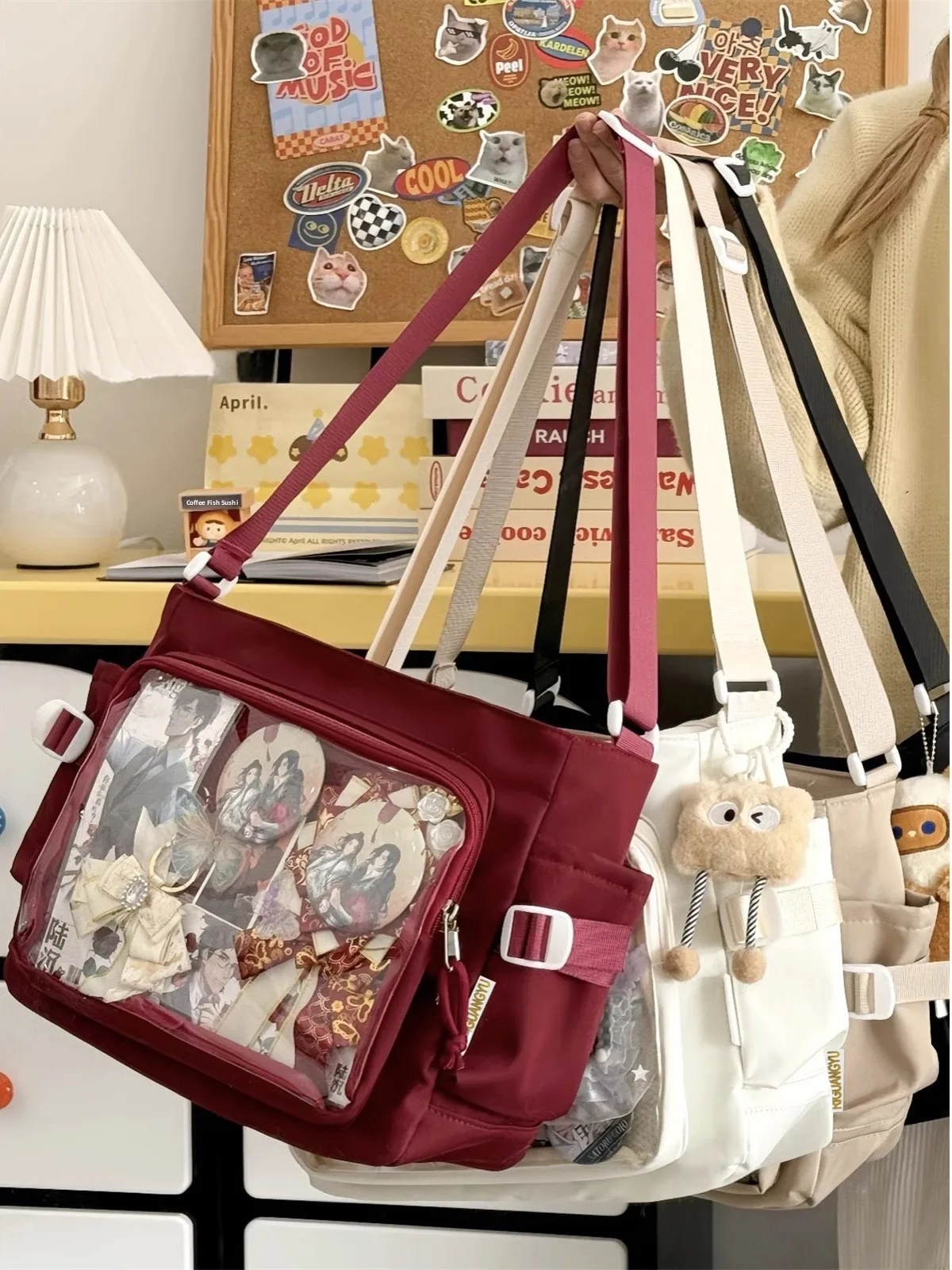 

Прозрачная сумка через плечо большой емкости, женская сумка-мессенджер для колледжа, простой дизайн, универсальная сумка через плечо для молодежи