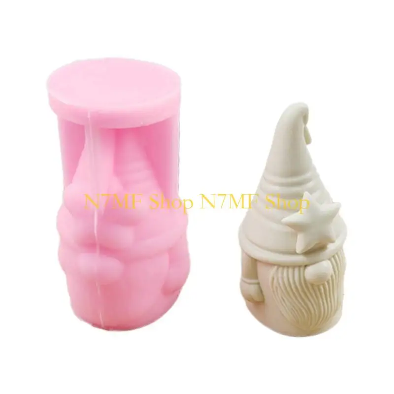 N7MF Star Gnome راتنج القالب السيليكون أرنب جنوم شمعة القالب 3D قزم القزم عيد الفصح النجوم يدويا لصنع الديكور ديي