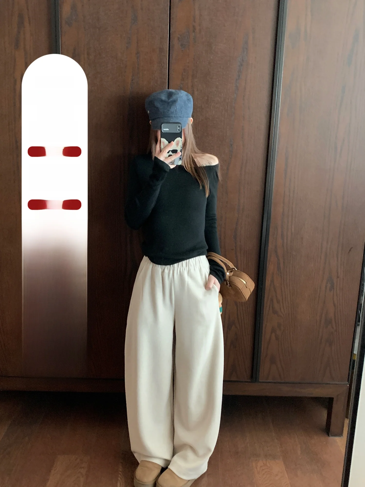 

Синие брюки с широкими штанинами, свободного кроя, длинные, до пола, драпированные, зимние повседневные брюки для женщин, удобные, на резинке...