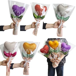 10pcs Heart Shaped Flower Balloons Wedding Anniversary Valentine's Day Confession of Love Birthday Party Decor Girls Favor Gifts