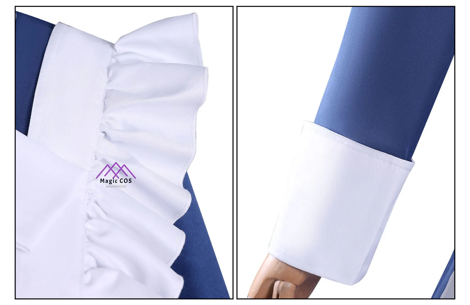 أزياء ماري الميكانيكية التأثيرية أنيمي ماري لعب الأدوار فستان خادمة أزرق وأبيض للنساء بدلات الحفلات الهزلية #4