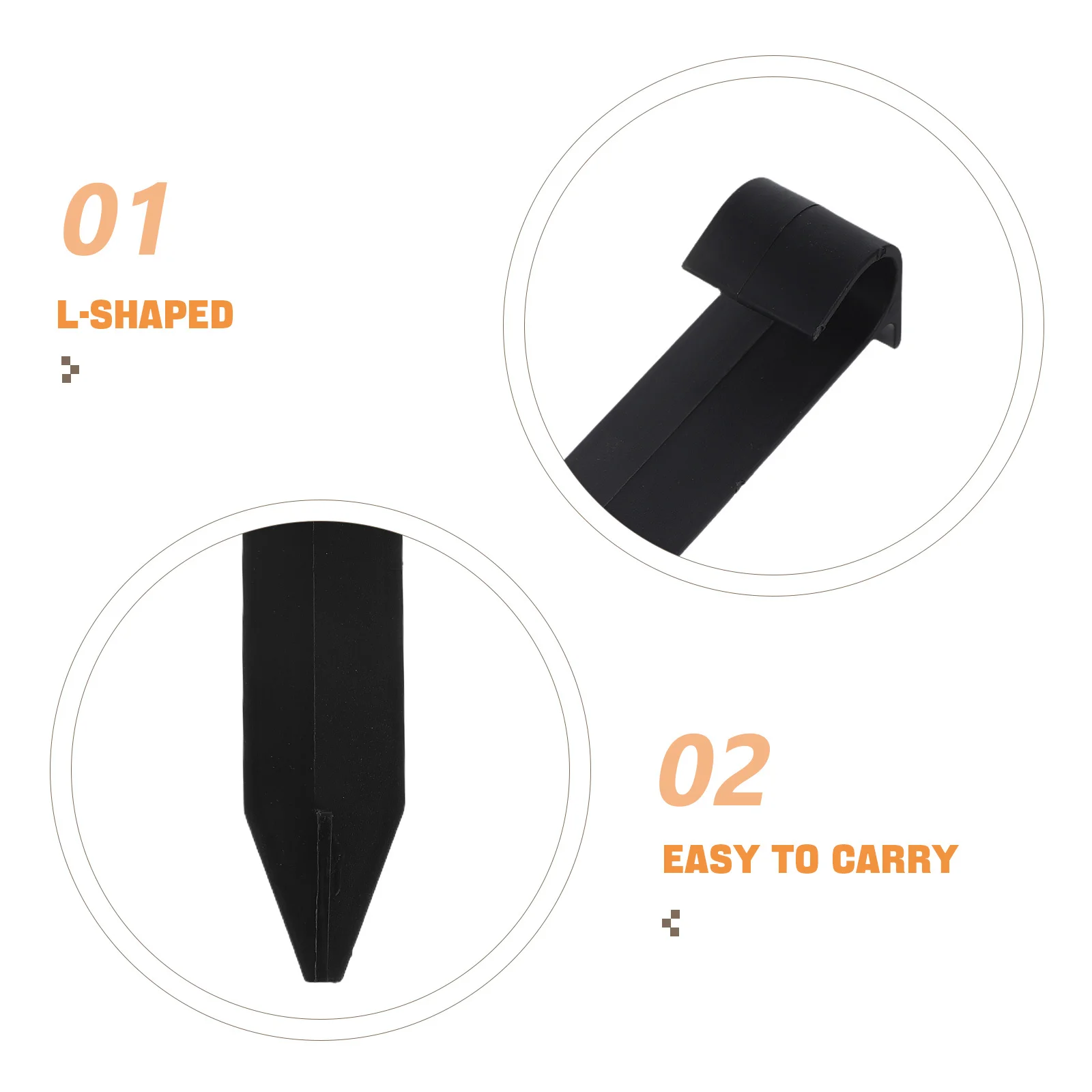 10 قطعة مثبت الحديقة على شكل حرف L حصة النبات دعم القطب بالتنقيط الري حامل الأرض إدراج قابلة لإعادة الاستخدام مادة Pp حديقة