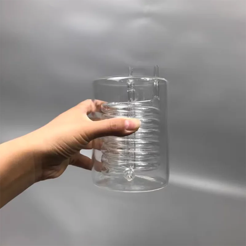 Snake condenser glass snake tube diameter 100 mm inner spiral diameter 12 total 6 turns interface 6mm