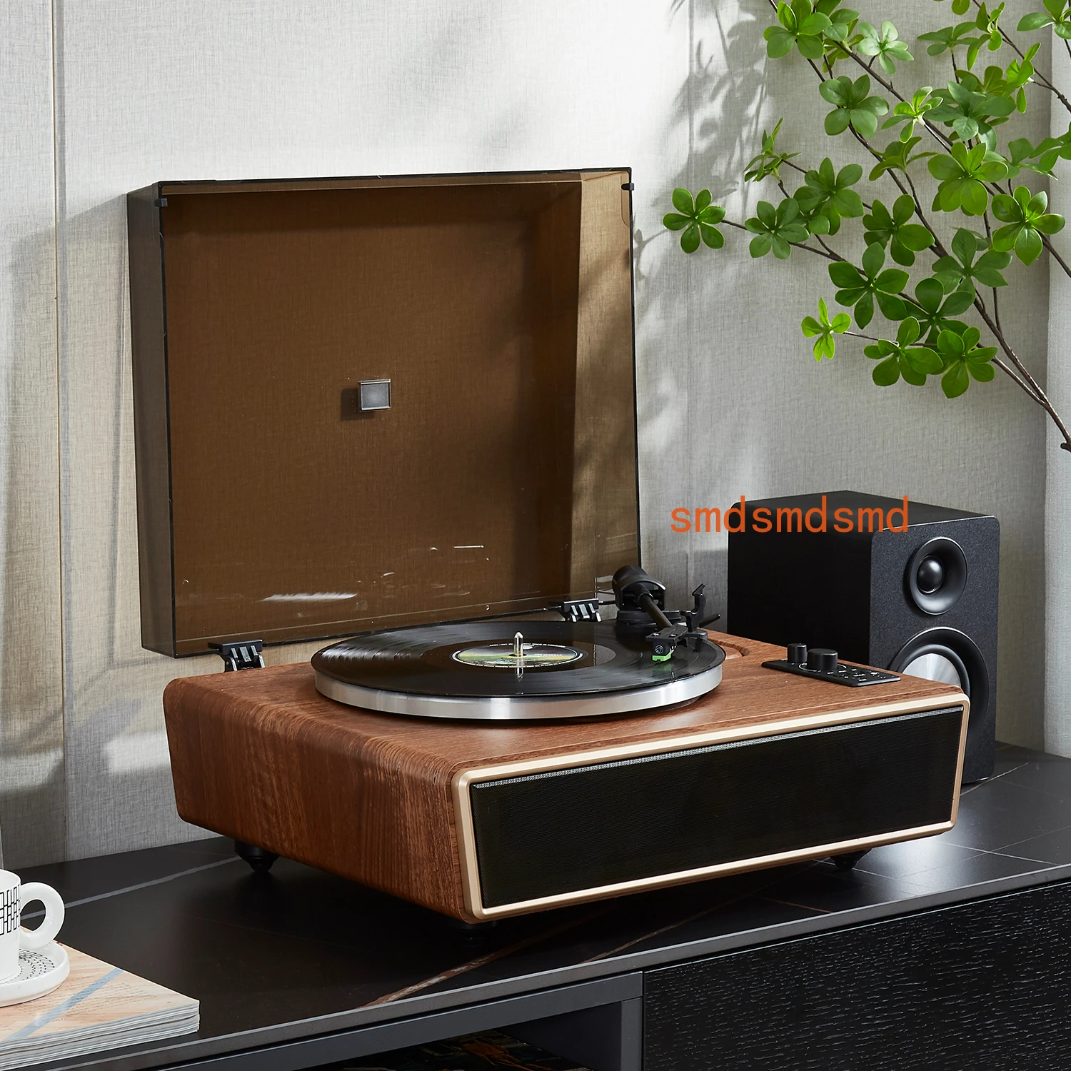 Retro wood grain bluetooth phonograph audio gift