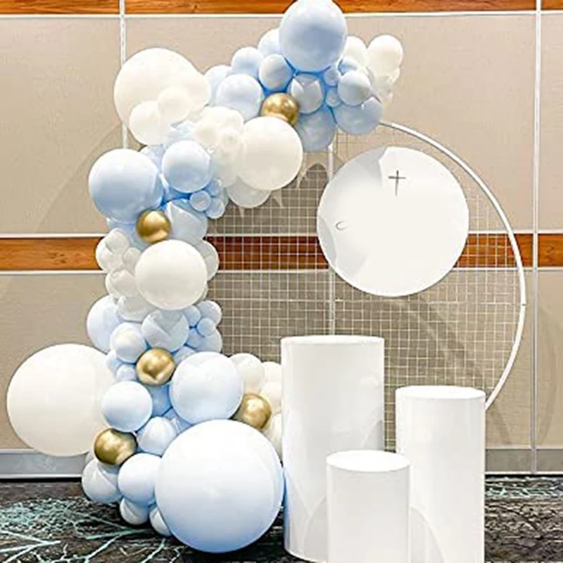 Blue Balloons 84 Pcs Light Blue Balloons Garland Arch Kit 5 Inch +12 Inch +18 Inch Pastel Blue Balloons