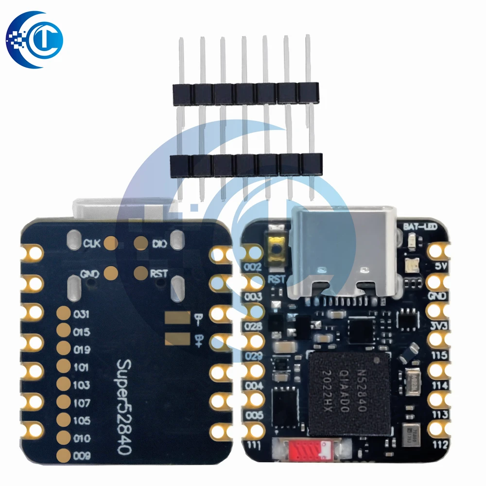 NRF52840 – wyjątkowo mała płytka programistyczna, kompatybilna z Nice!Nano V2.0, oferująca funkcje zarządzania ładowaniem Bluetooth i obsługą mikrokontrolera Pro Micro NRF52840. — zdjęcie produktu 3