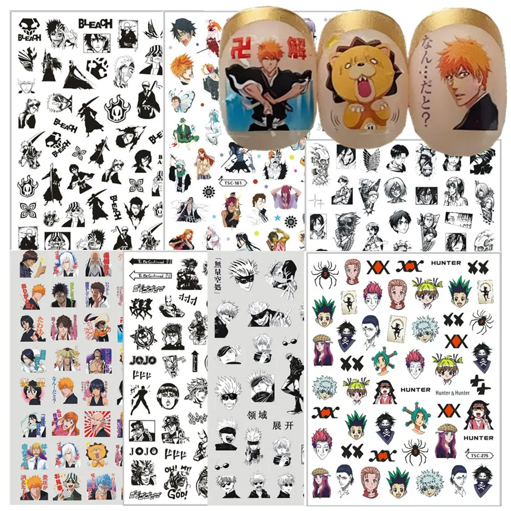 

TSC-272new BLEACH Kurosaki Ichigo Anime 3D Nail Art Sticker Stamp Decal for DIY Nail Fashion