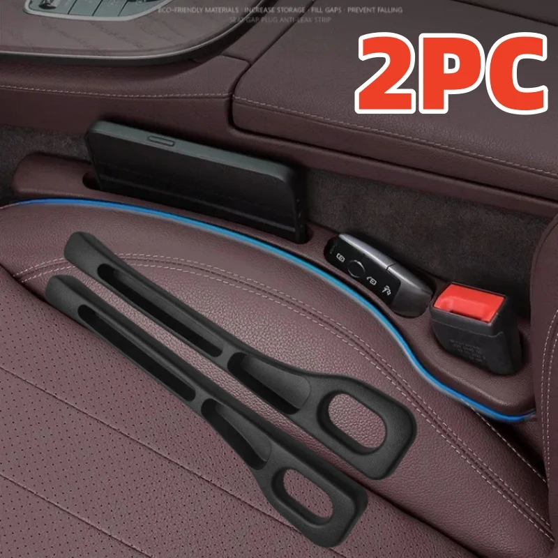 2Pcs Car Seat Gap Filler Seat Crevice Storage Box Bag Between Seats Console Organizer Decoration Interior Auto Accessories
