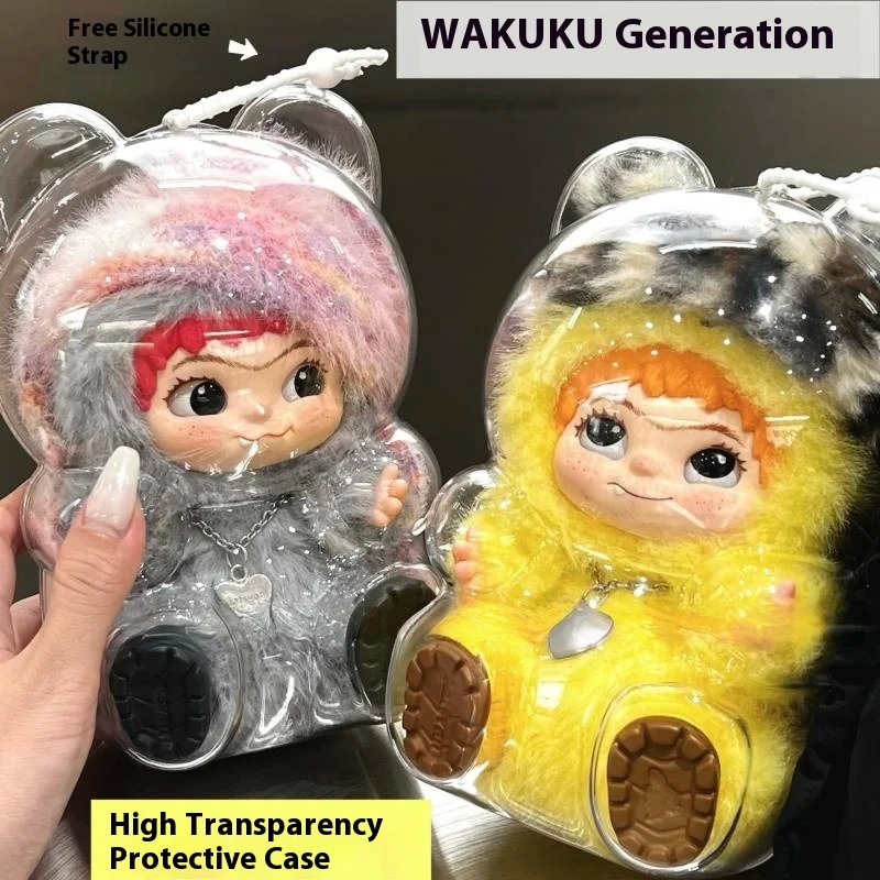 

WAKUKU серия Rabbit & Fox WAKUKU модная забавная вечеринка плюшевый акриловый пыленепроницаемый защитный чехол для хранения детская сумка
