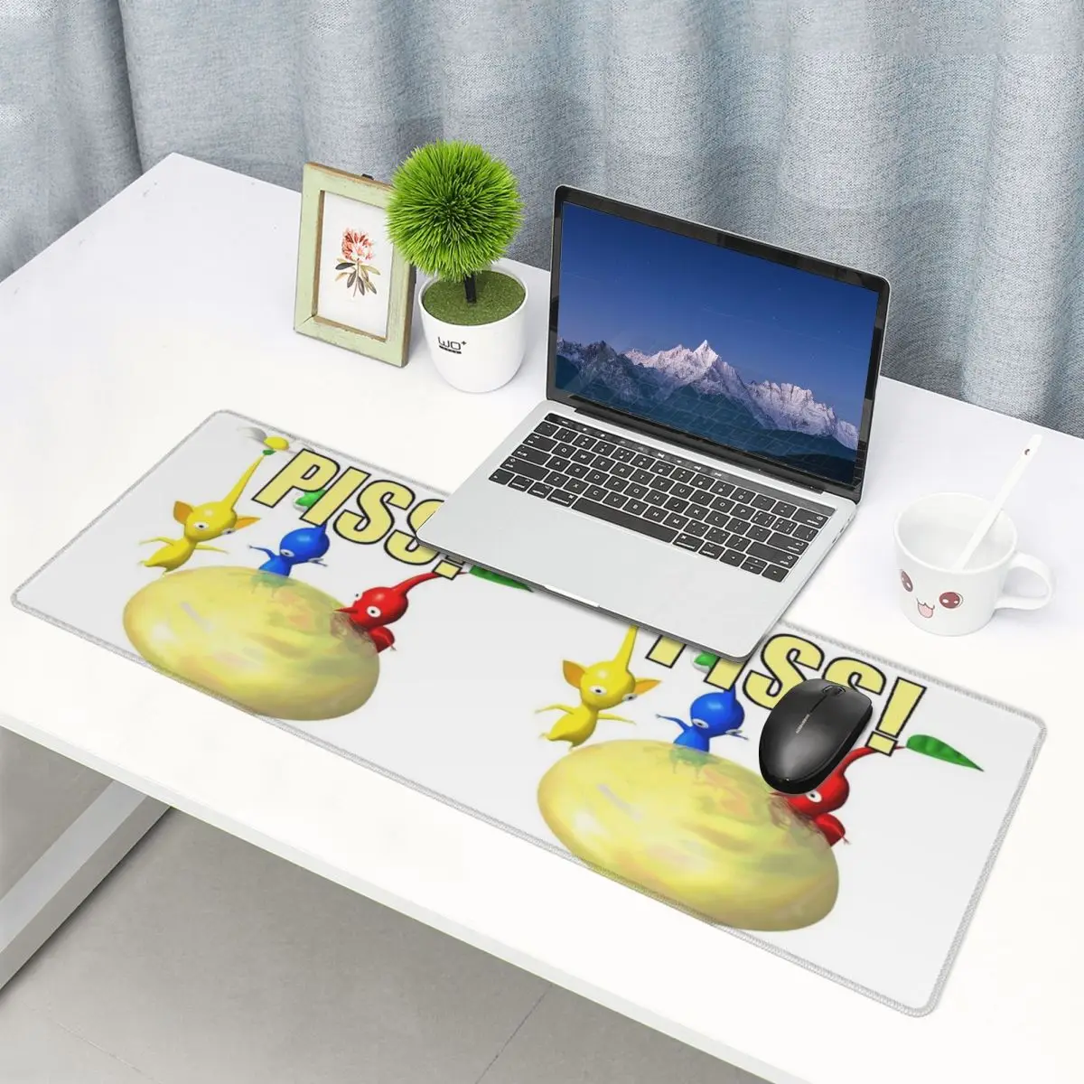 Large Mouse Pad Plant Creature Cartoon Video Game Pikmin Gamer PC Laptop Mats Keyboard Carpet Computer Gaming Desk Mat