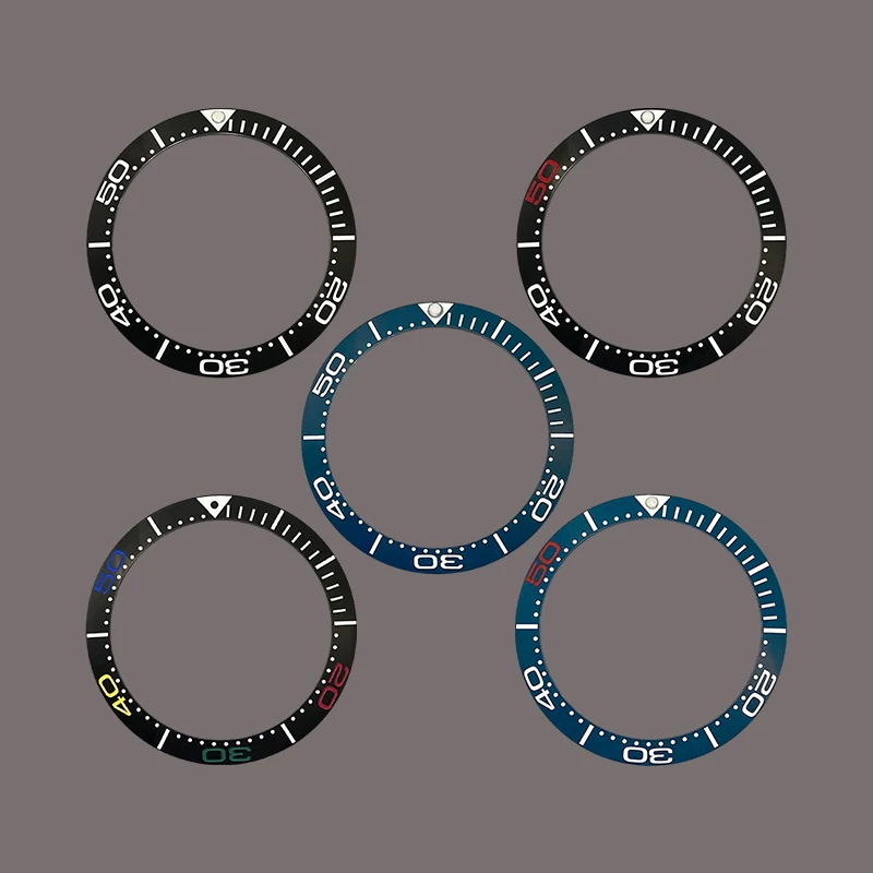 

Mod 38mmx30.6mm Curved Ceramics Bezel Insert Fit for SKX007 SKX009 SRPD SUB Seamaster 300 Watch Case Bezel Ring Repair Parts