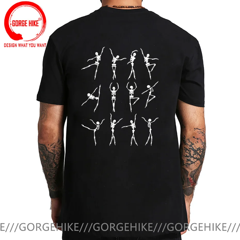 Skeleton Ballerinas Ballet Dance Cute Halloween Costume T-Shirt Bones Dancing Ballet T Shirt Men Skulls Ballet Dancer Tee Shirt