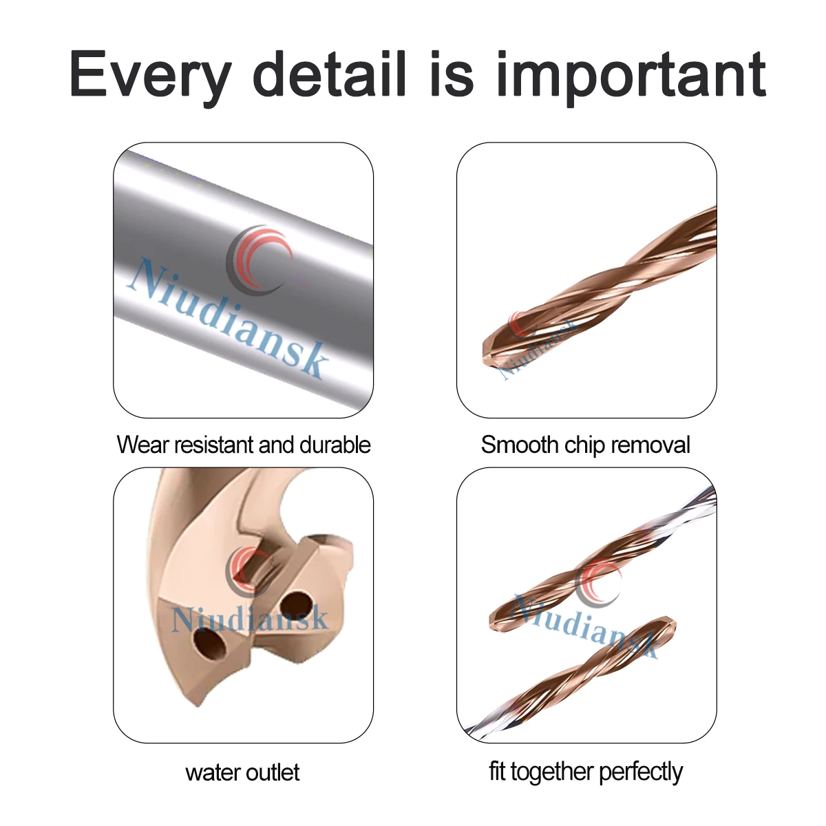 8D 12D 2.0mm-16.0mm Alloy Internal Cooling Whole Tungsten Steel Drill Bit lengthening Internal Cold Drilling Deep Hole Machining