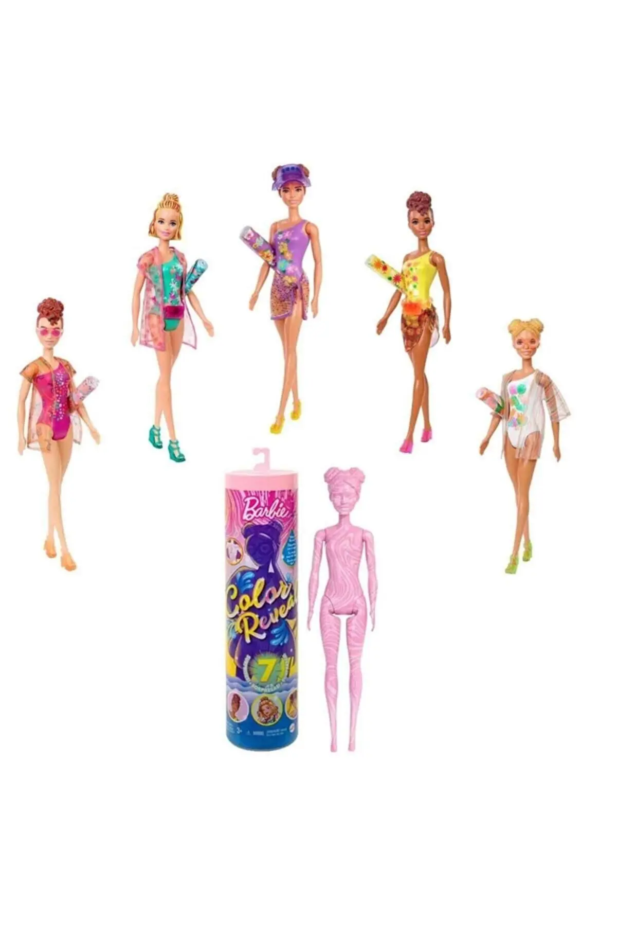 Color Reveal Color change Surprise Sand And Sun Series Girl-Boy Toy Play And Doll Set