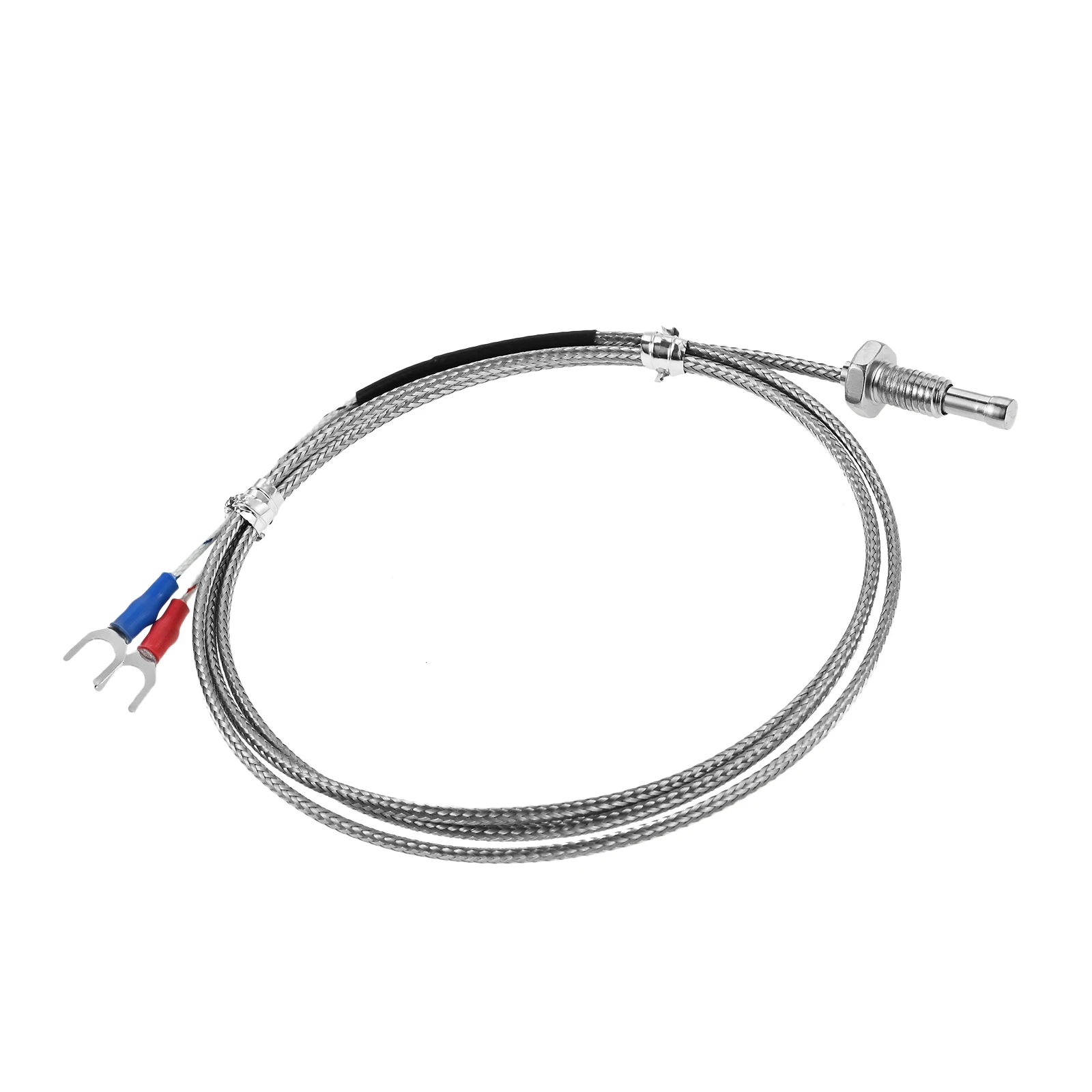 K Type Temperature Sensor Temperature Probes M6 Screw Thermocouple Stainless Steel Probe Length 1M