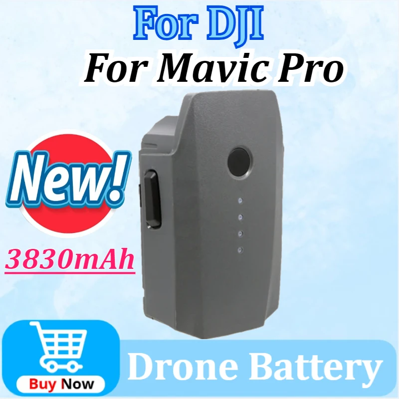 

New 11.4V 3830mAh 43.6Wh Drone Battery for DJI Mavic Pro Battery 27 Minutes Flight Time High Quality Rechargeable Battery