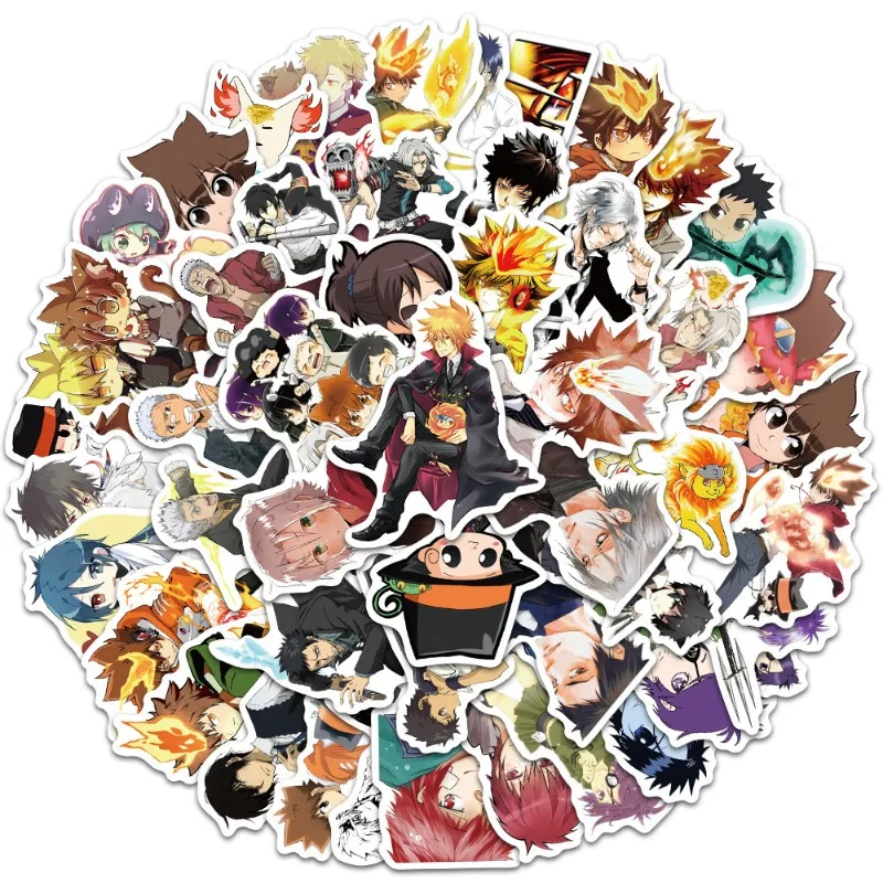 50pcs ‌‌Katekyo Hitman Reborn! Anime Sticker Luggage Water Cup Stationery Mobile Phone Scooter Laptop Refrigerator Decoration