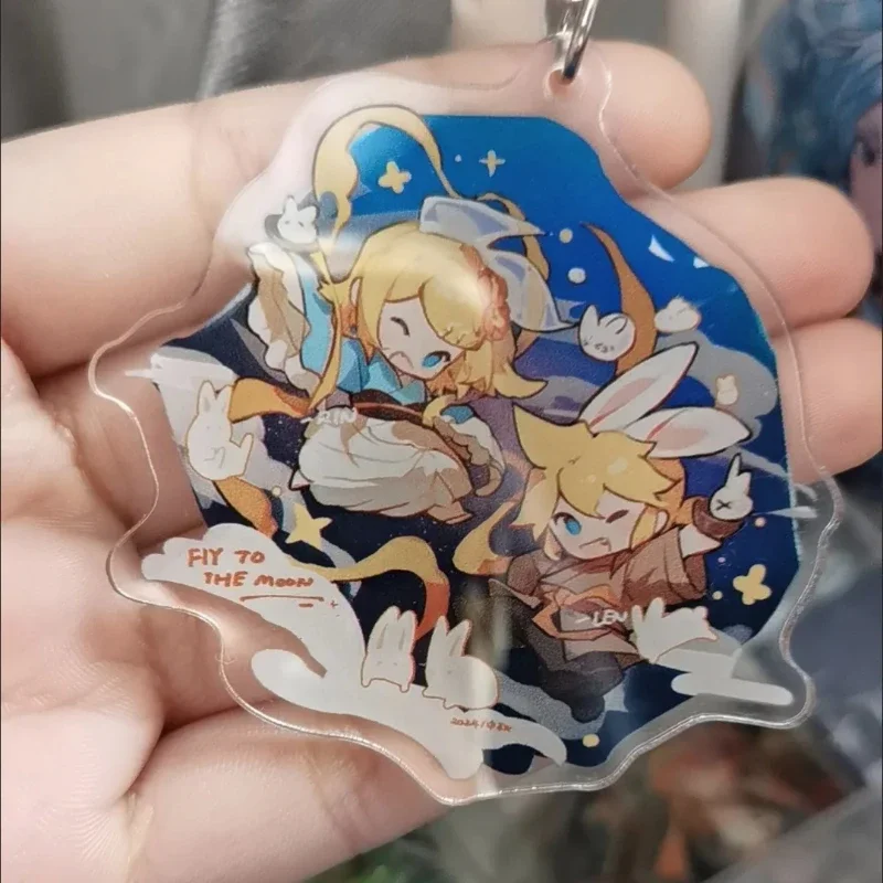 Piapro Characters Acrylic Keychain Kagamine Len Kagamine Len Anime Peripherals Cute Delicate Knapsack Hanging Decorations New