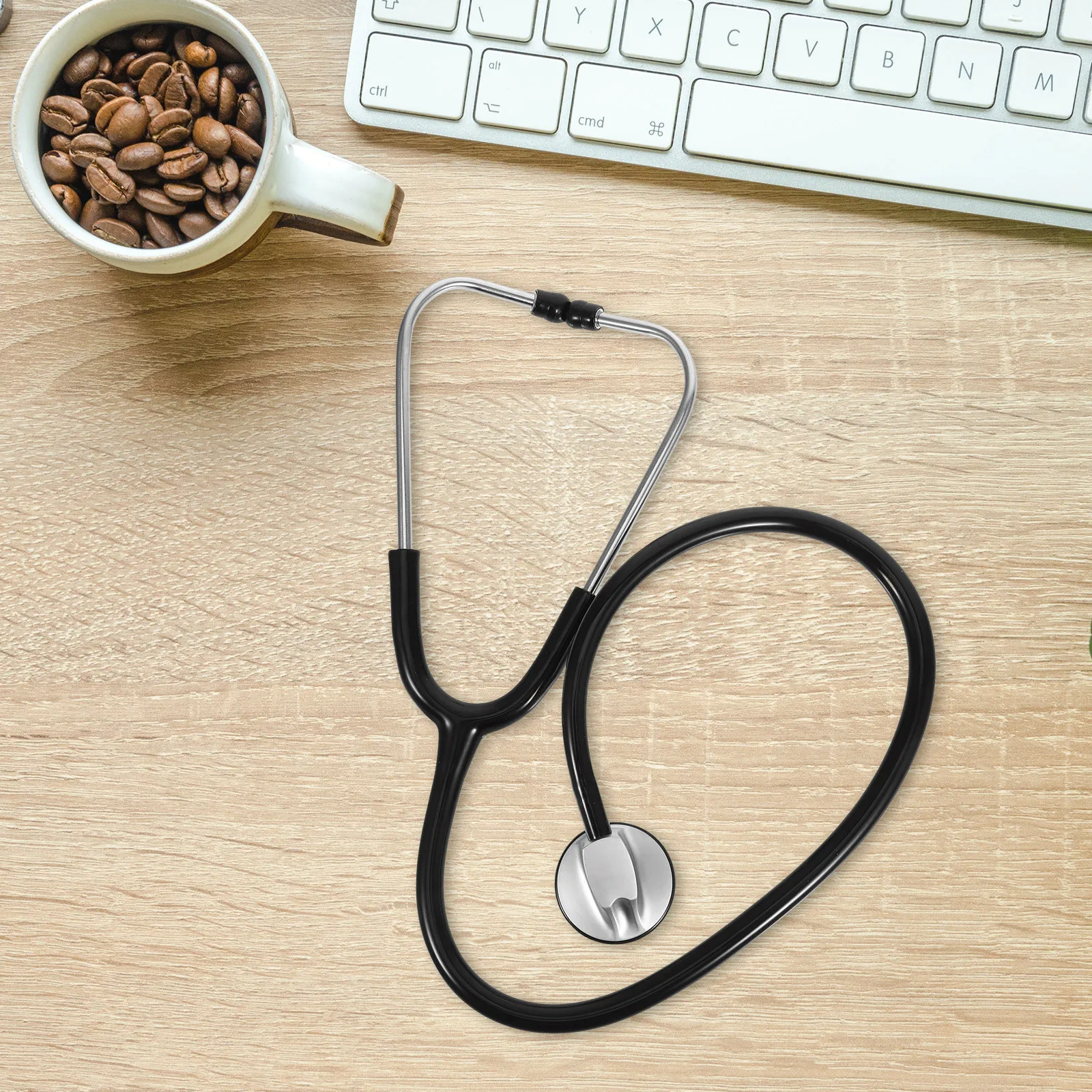 

Stethoscope Black Zinc Alloy Pvc Durable Medical Tool For Nurses Doctors Portable Heart Lung Auscultation Equipment Nursing