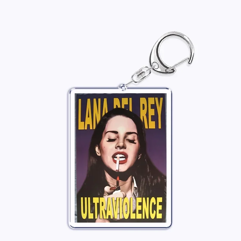 Popular Singer Lana Del Rey Keychain for Accessories Bag Pendant Key Chain Ring Born To Die Ultraviolence Keychains Jewelry Gift