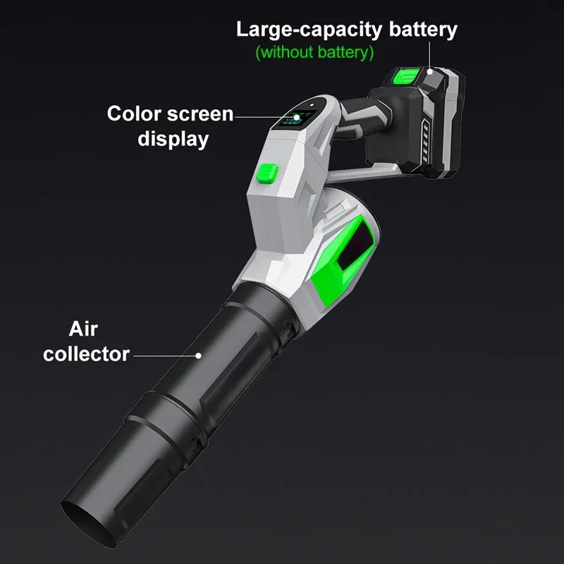 180° Brushless Electric Turbo Blowers with LED Display 180° Swivel Handheld High-Power Wireless Turbine Blower for Home Use