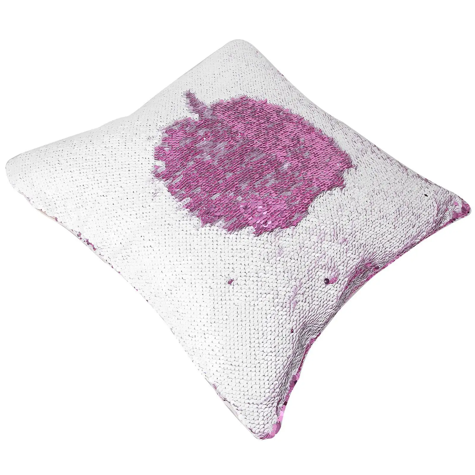Pillow Case Sequins Suede Fabric Cushion Covers with Zipper for Home Sofa Bed Decoration