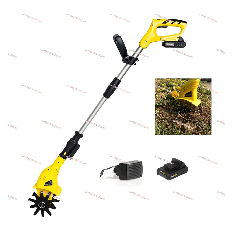 Handheld 20V Lithium-ion Micro tiller, Scarifier, Small Electric Hoe Rotary Tiller For Agricultural and Household Use