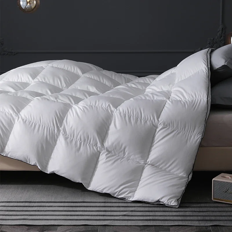 2024 Newest Real pure Top-Quality 95% Goose Down Duvet quilts - Hypoallergenic, Odor-Free, and Exceptional Loft, Queen Size