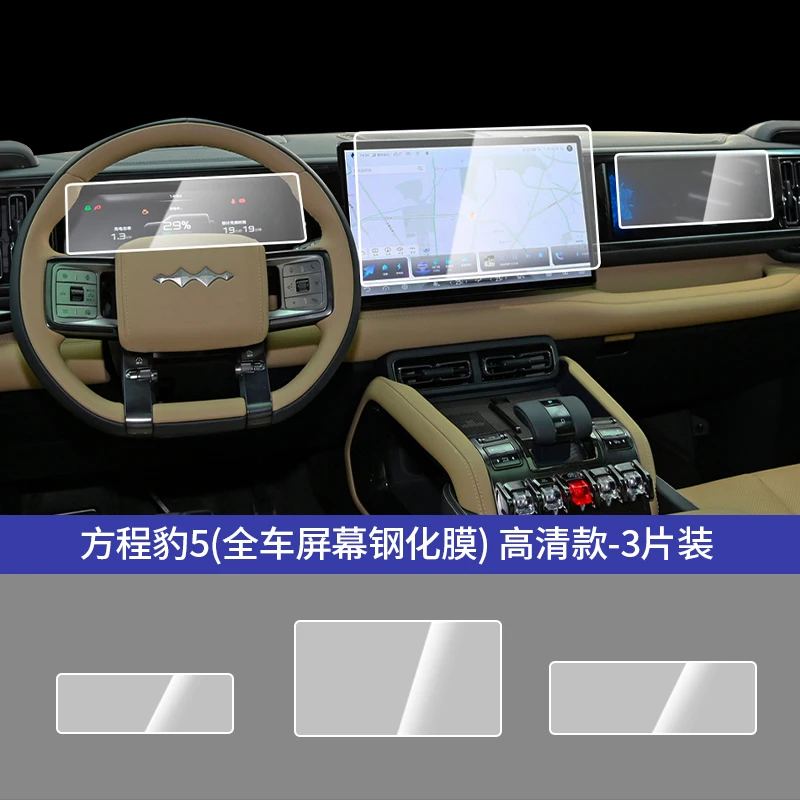 For Formula Journey Leopard 5 Central control navigation screen high-definition tempered film instrument protection film