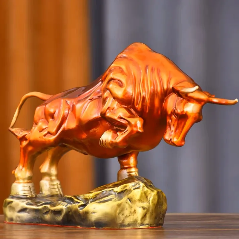 2023 HOME Financial industry stock market good luck COPPER BULL decorative Bring Recruit wealth Business booming