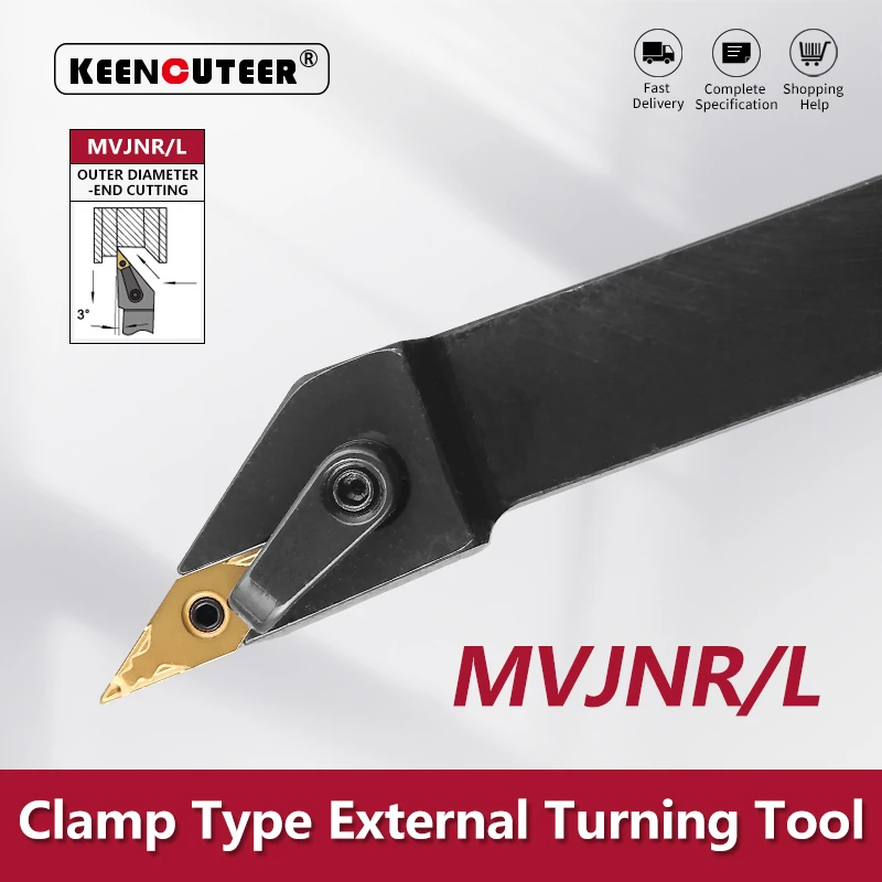Suporte Externo da Ferramenta Ferramenta de Corte Cnc Barra do Torno Mvjnr1616 Mvjnr2023 Mvjnr2525 Mvjnr3232 Mvjnr3232