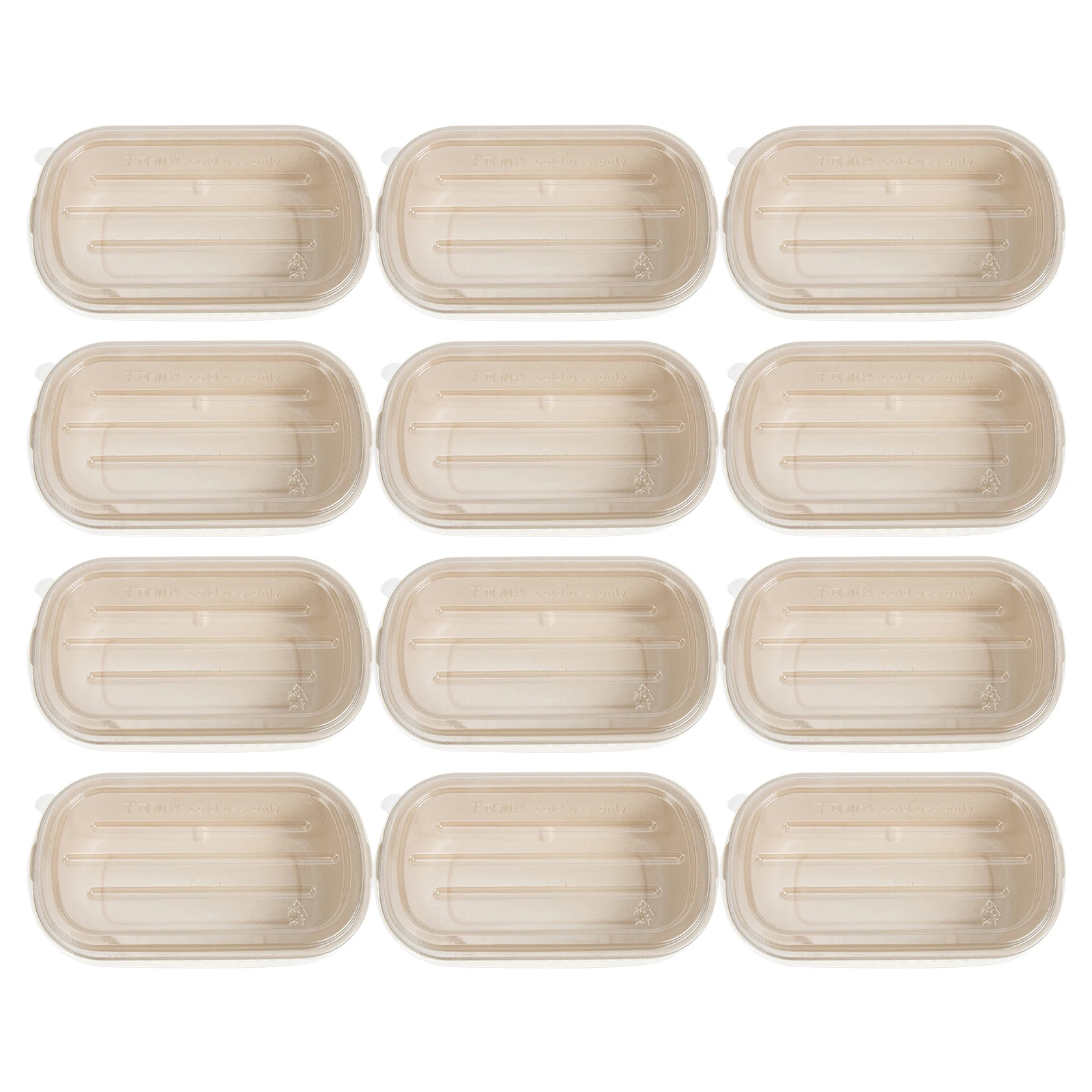 

50Pcs Disposable Food Containers Heat Resistant Waterproof Pulp Lunch Box Suitable for Dried Fruits and Other Food