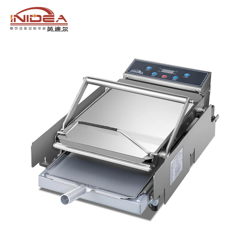New Design Industrial Electric Hamburger Press & Burger Baking Machine Aluminum Touch Control High Productivity