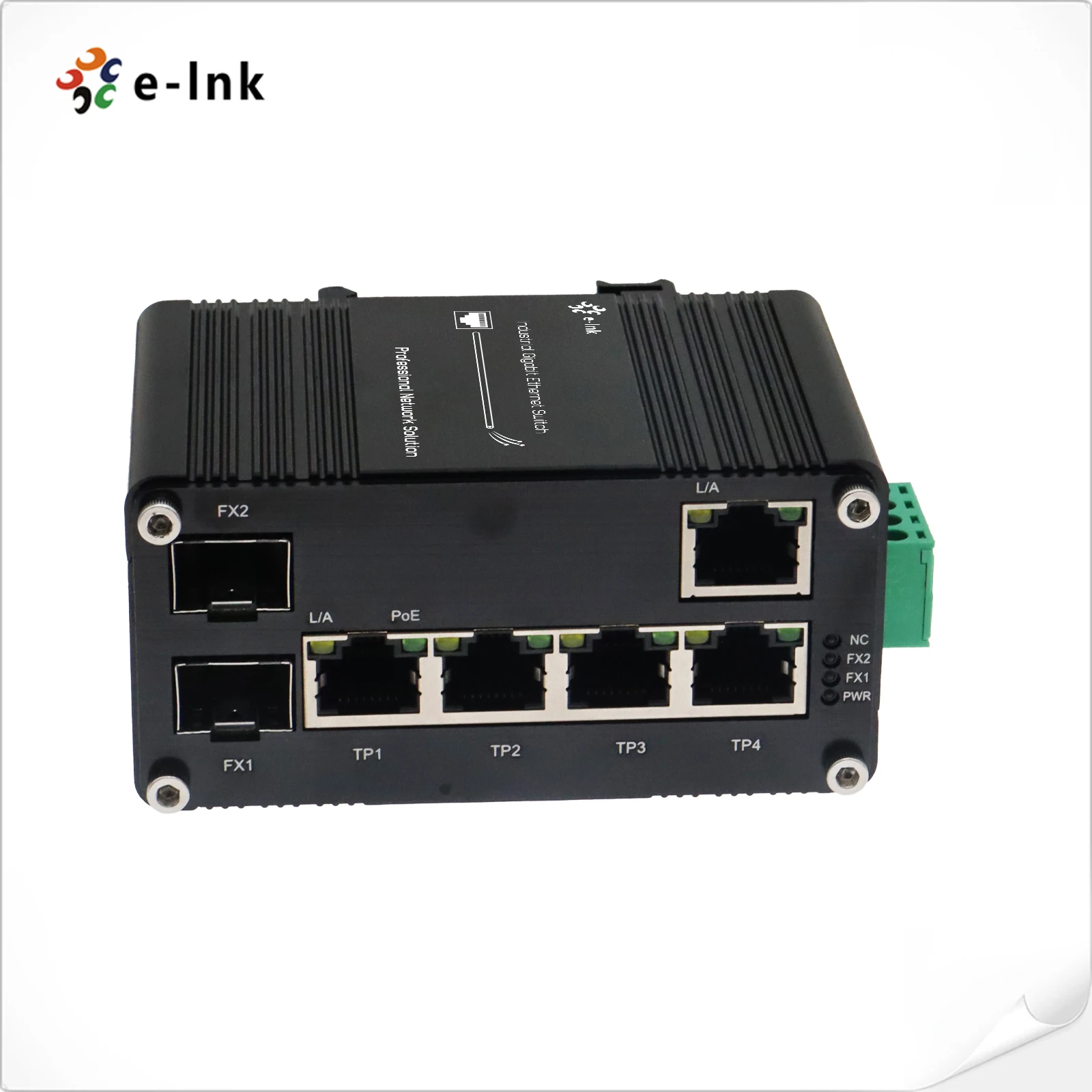 Industrial PoE PD to PSE Hub: Converts 95W 802.3bt Input Into 71W for 4 PoE Devices | 5-Port Gigabit + 2 SFP, Fanless Compact