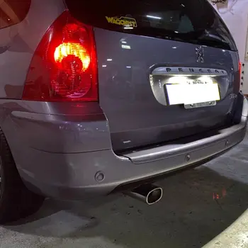 適用於標緻 206 207 307 308 406 407 5008 Partner 以及雪鐵龍 C3 C4 C5 BERLINGO XSARA SAXO 的 2 個 LED 車牌燈(白色) 12 最佳銷售 適用於標緻407 - №3