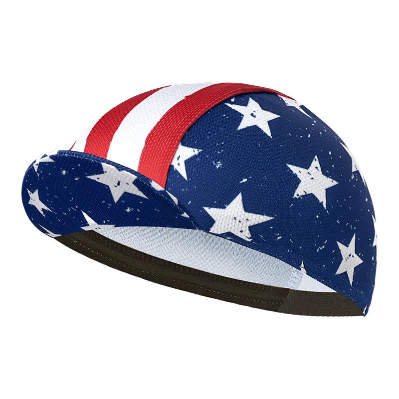 Classic cycling cap, multi-colored, flag, polyester sweat absorbent, neutral, popular