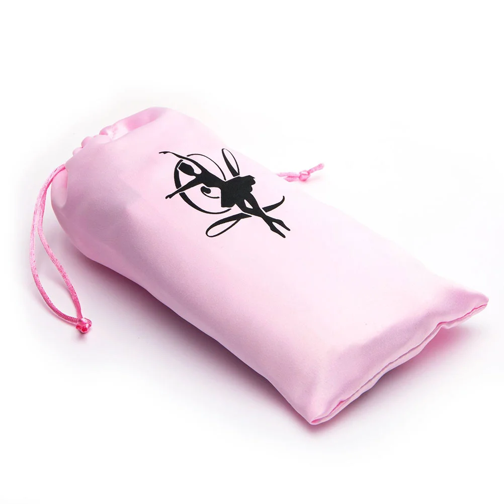 Pink Dance Drawstring Bag Shoe Storage Travel Dancing Bags for Girls Satin Bride